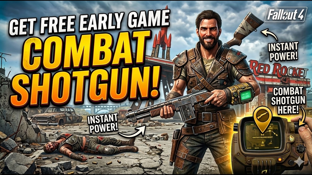 Early Game Free Combat Shotgun – Easy Peasy Location – Level 7 (Suggested) – Fallout 4