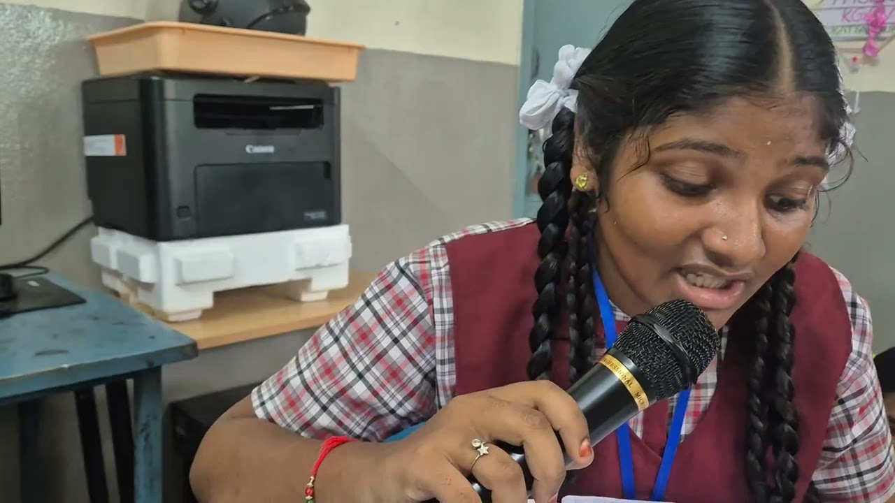 PM SHRI KGBV KATTANGUR FM RADIO  - HERE IS OUR RJ 