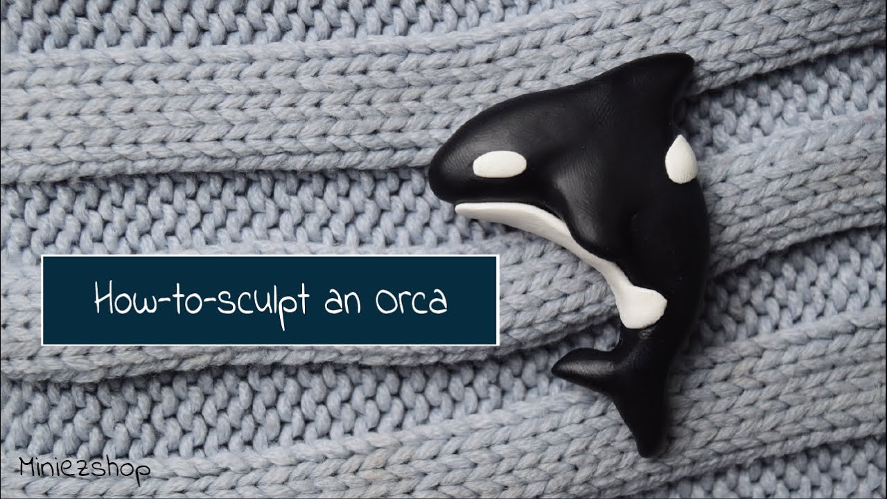 How-to-Sculpt a Mini Clay Orca Magnet