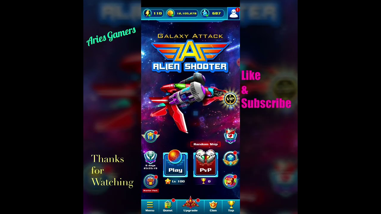Galaxy Attack : Alien Shooter - how to add Skins with app cloner ( Space Ships Skin )