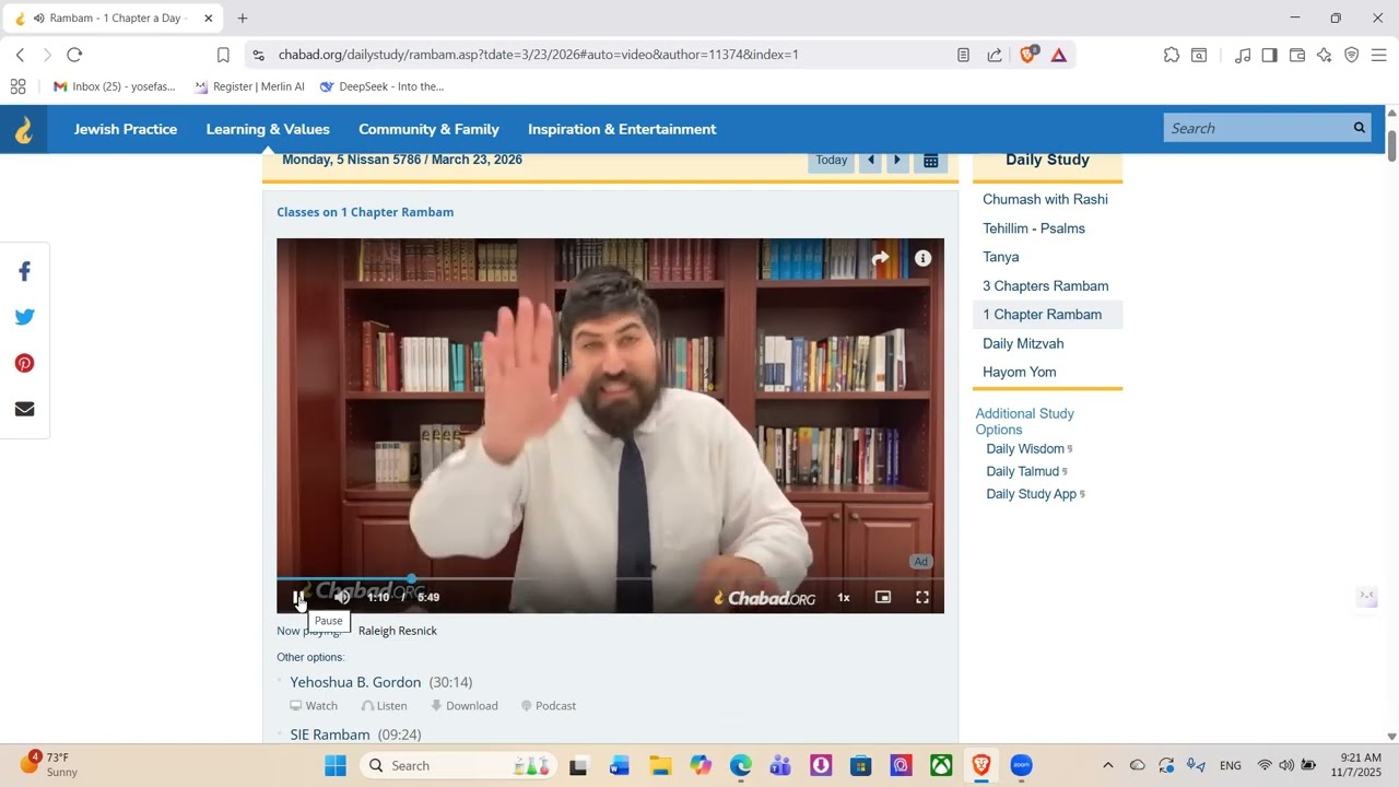 Hilchot Teshuvah Chapter 1