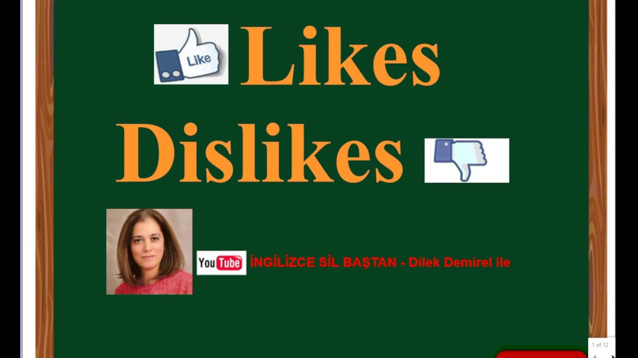 İngilizce Likes and Dislikes