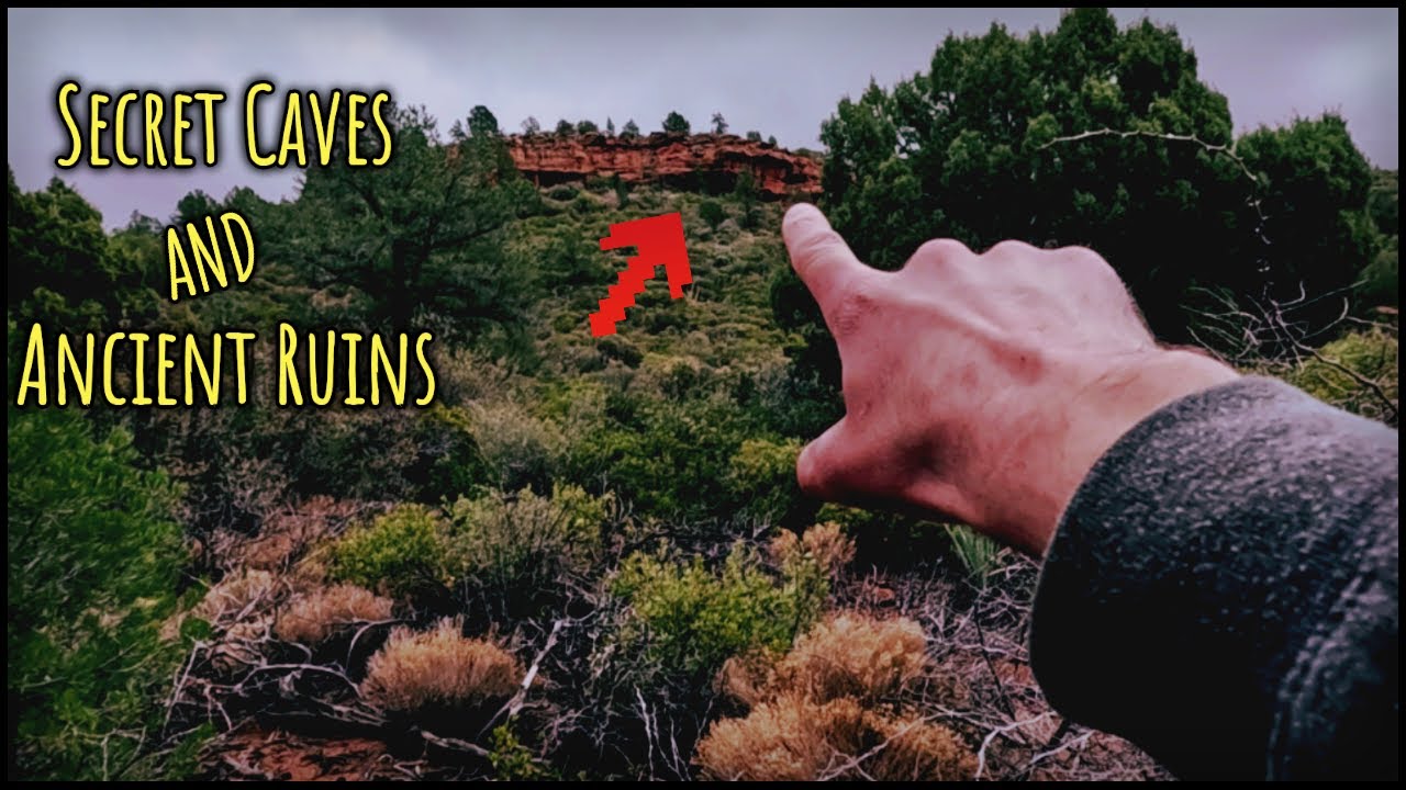 Off-Trail Hiking SEDONA, Arizona! Secret Caves, Ancient Ruins and Mountain Lion Cave!