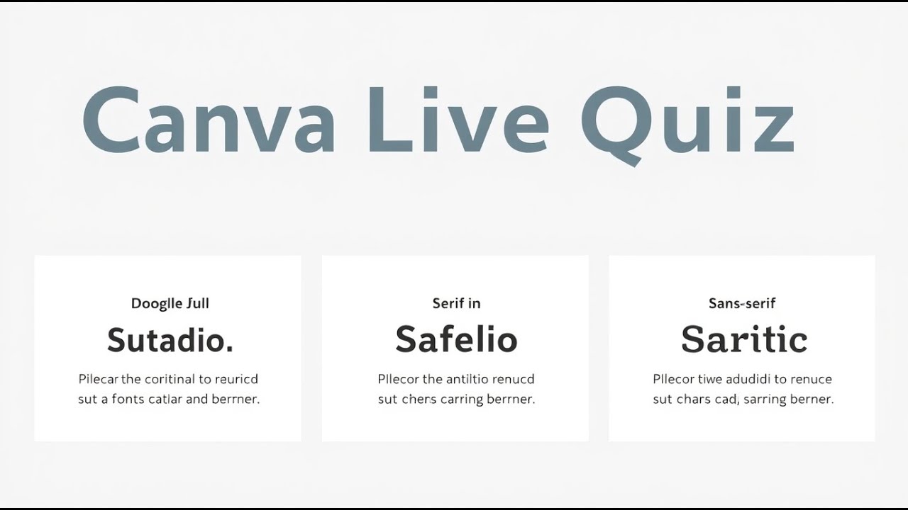 Font Pairing Challenge | Canva Typography Live Game