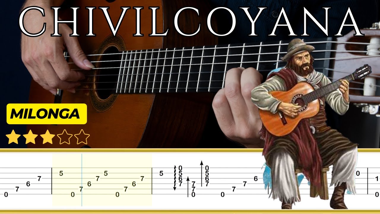 CHIVILCOYANA (Milonga) 🎸 Victor Velázquez || Tutorial para Guitarra Clásica + TABS