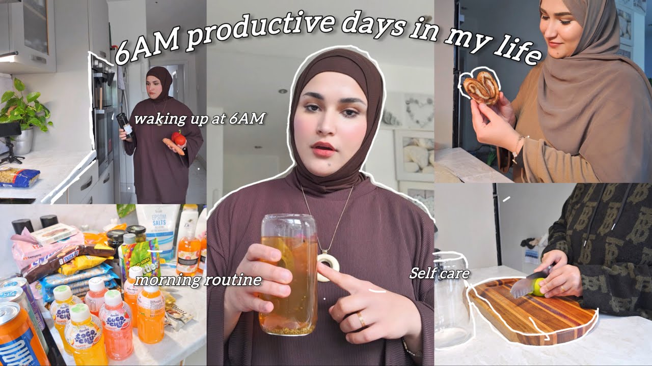صحّيت 6AM ☀️وقررت أوقف الكسل‼️… يوم كامل من حياتي🎀🌸✨ | روتين + مشتريات + طبخ