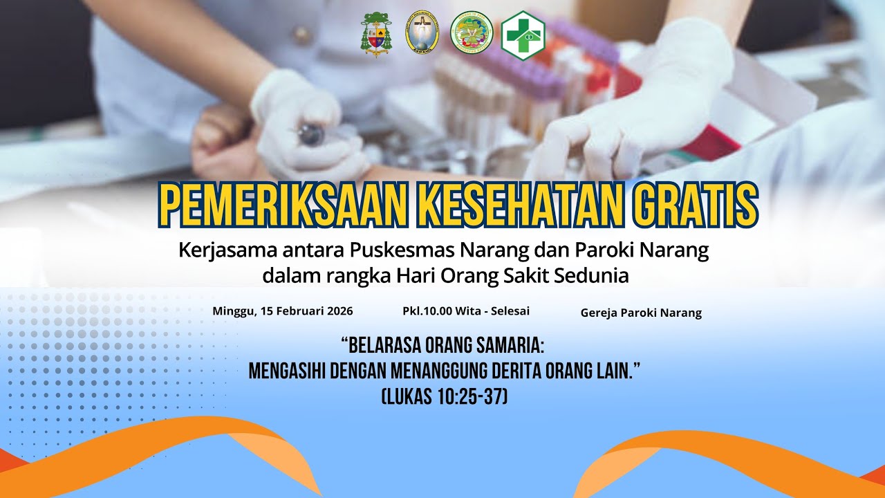 Pemeriksaan Kesehatan Gratis || Ratusan Umat Antusias Hadir || Paroki Narang