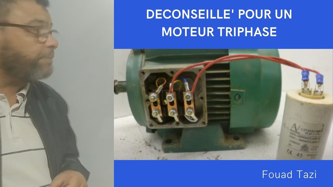 Video N°162 POURQOUI UTILISER UN CONDENSATEUR EST DECONSEILLE POUR UN MOTEUR TRIPHASE
