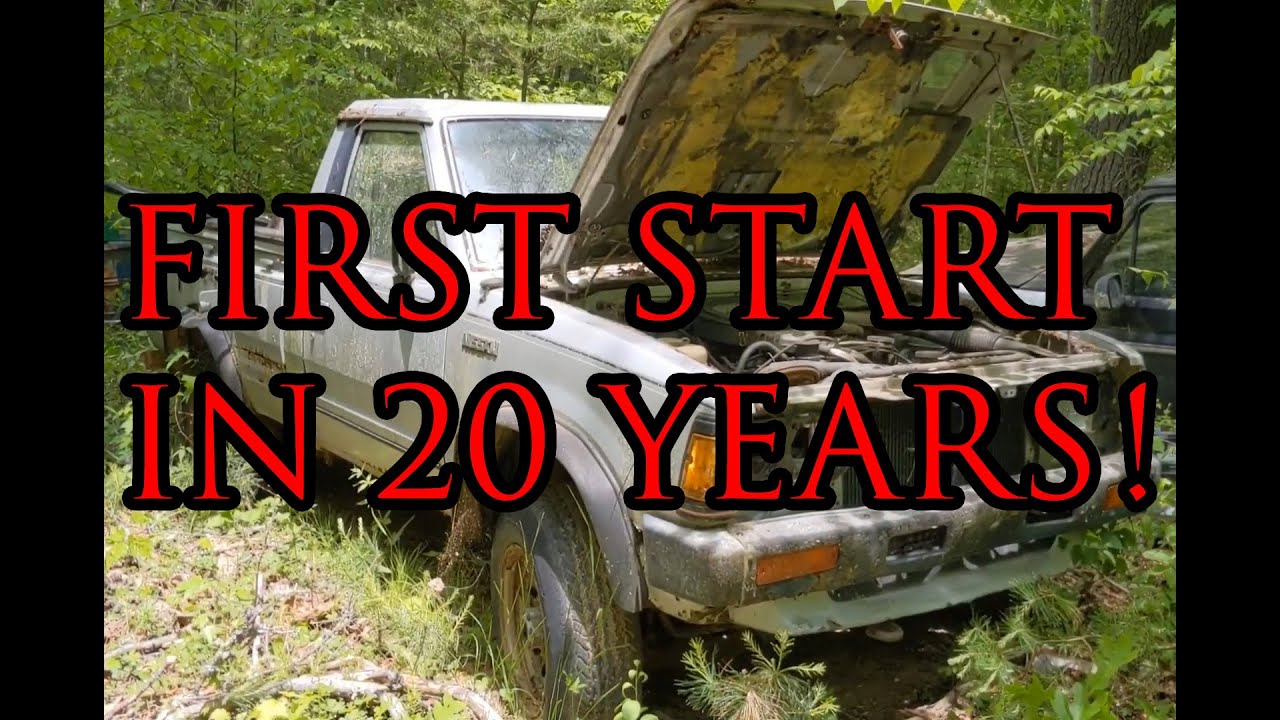 First start in 20 years for an abandoned '84 Nissan/Datsun 720!