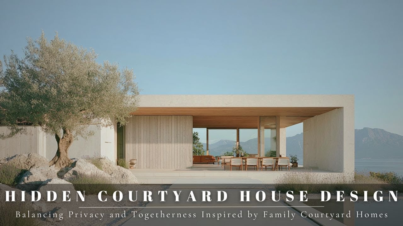 Hidden Courtyard House Design A Peaceful Concrete House Blending with Nature