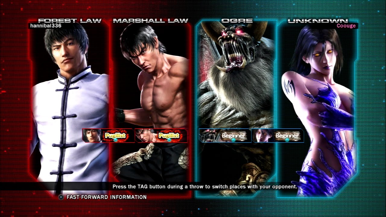 01 - Tekken Tag Tournament 2 - Coouge (Ogre/Unknown) vs hannibal336 (Forest Law/Marshall Law)