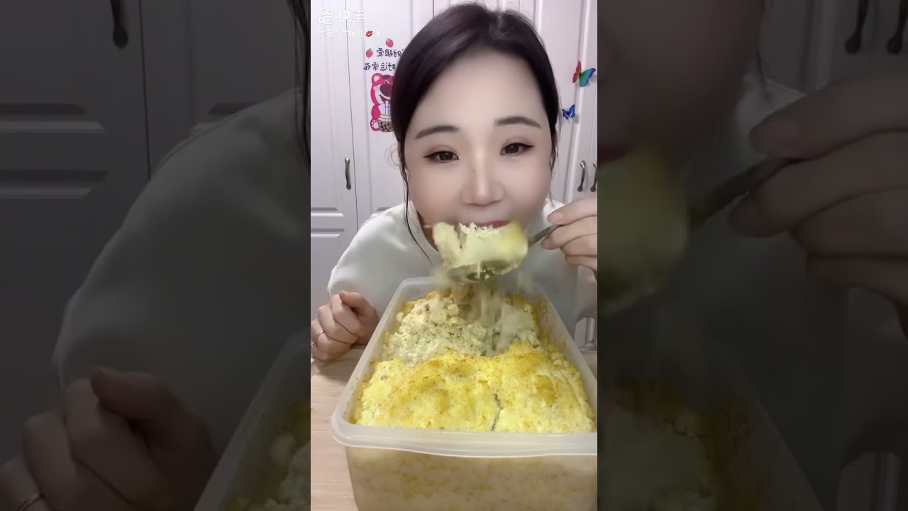 (ONLY BITES) HER YELLOW ICE EATING BITES ASMR