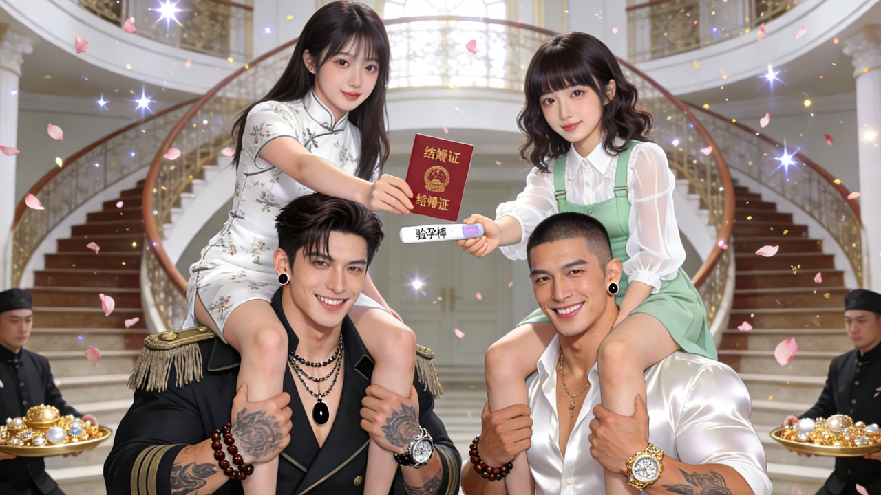 I transmigrated into a novel, married handsome CEO brothers with my sister, and were spoiled rotten.