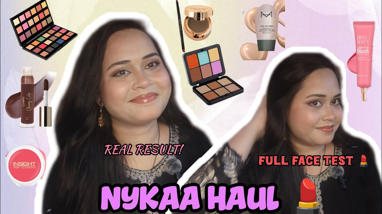 Nykaa Makeup Haul + Full Face First Impression 😍 | Honest Review | Worth It?