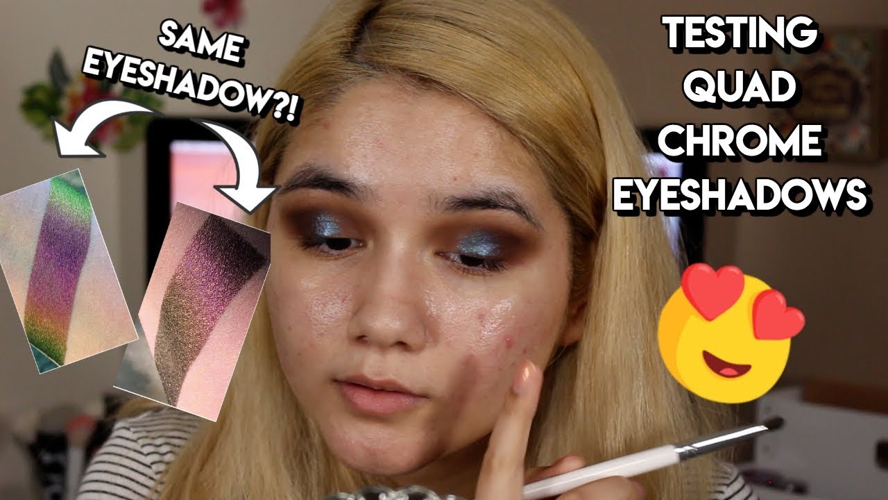 1 Eyeshadow, 4 Colors?! | Testing QUADCHROME Eyeshadows! | Swatches, Demo, & Wear Test