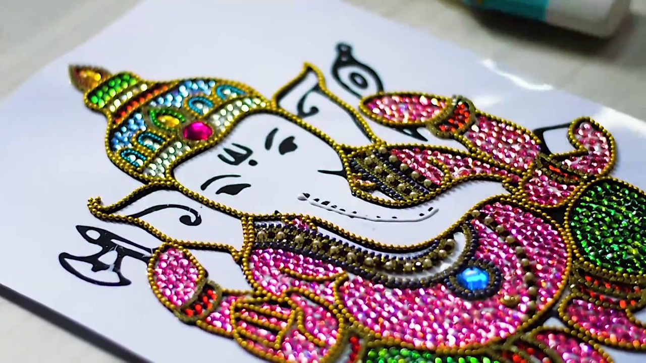 kundan ganesha rangoli | kundan rangoli | ganesh chaturthi