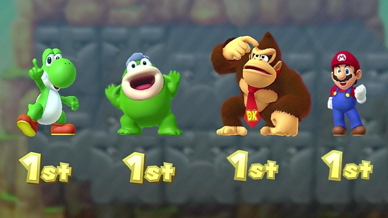 Mario Party 10 - All Mini Game Battles #3 - Mario Vs Donkey Kong Vs Yoshi Vs Spike (Master CPU)