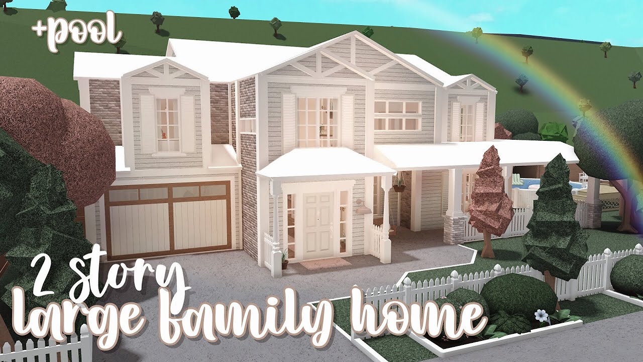 2 story large family home  ♡ | bloxburg speedbuild | luminto