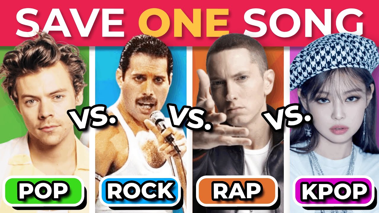 POP vs ROCK vs RAP vs KPOP - Save One Song 🎸 Music Game