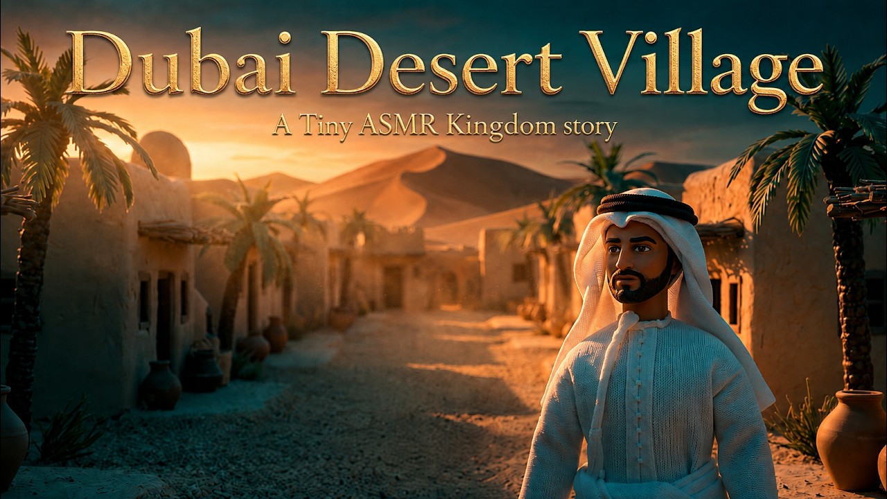 Miniature Doll Arabian Desert Village ASMR  Cinematic Miniature World Story