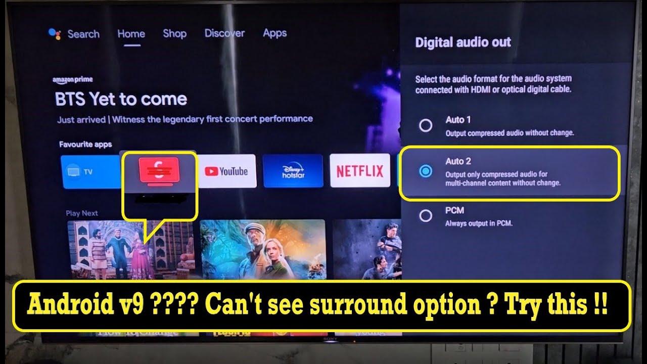 Advance audio setting in android tv for 5.1 surround sound #SonyX9500G #logitechz906 #5.1surround