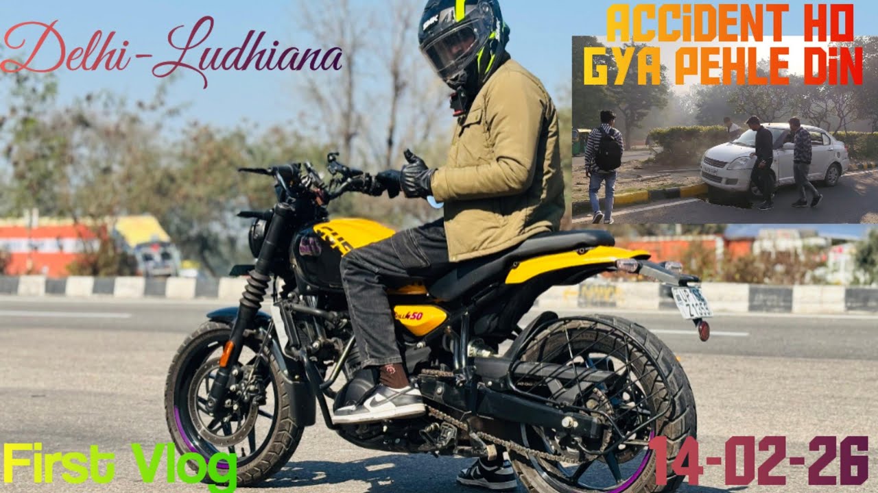 First Vlog: Delhi-Ludhiana - #motovlog #travel #viralvideo #royalenfield #450  @KaranTheMotoNomad 