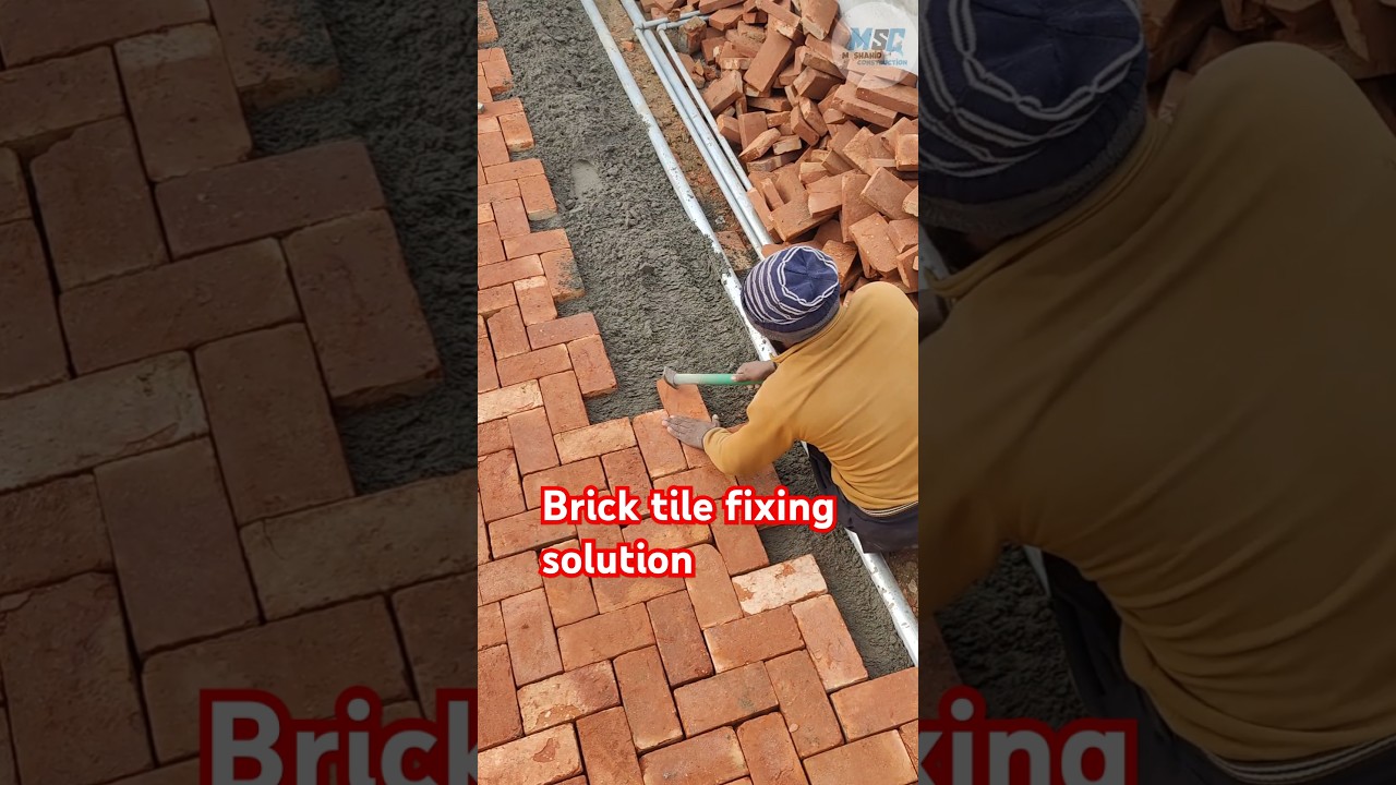 Brick tile fixing solution #solution #ideas #construction #shorts