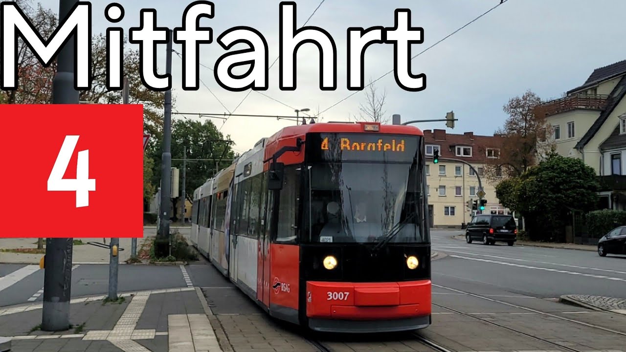Straßenbahn Bremen | Mitfahrt | GT8N | Linie 4 | Huckelriede - Hauptbahnhof