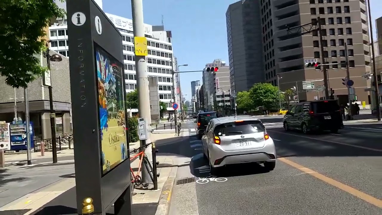なんばウォークから中之島公園まで歩く