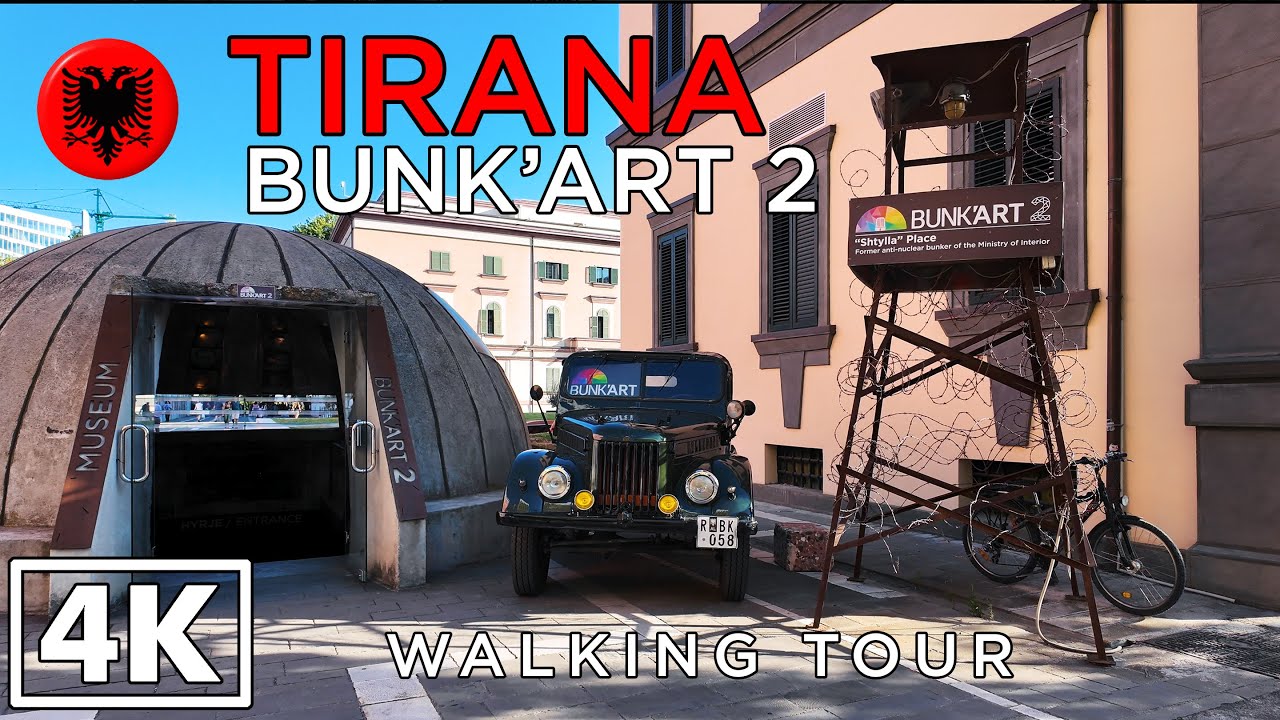 [4K] ASMR Walk in Tirana 🇦🇱 | BUNK'ART 2 to City Center - Urban Ambience 🎧