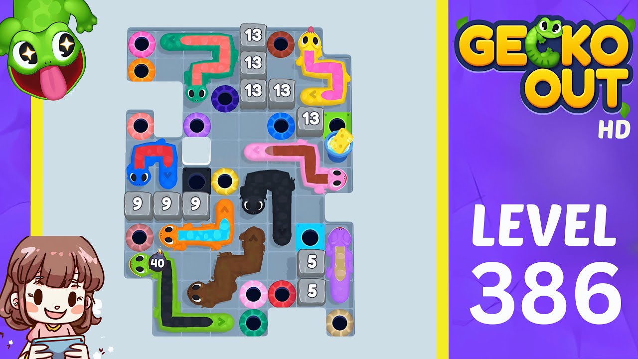 Gecko Out Level 386 Solution Walkthrough