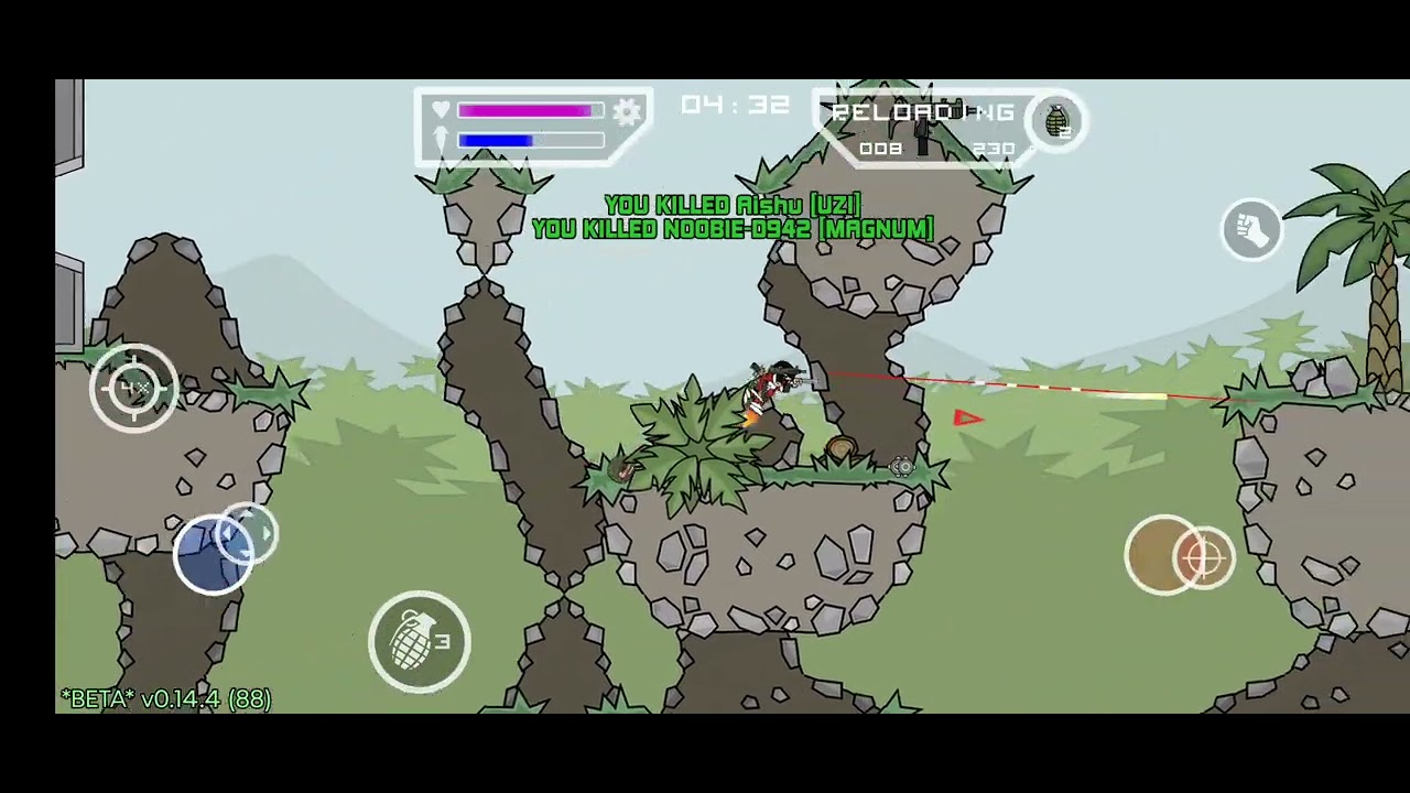 Mini Militia Gameplay 106 (WizKnight) Outpost