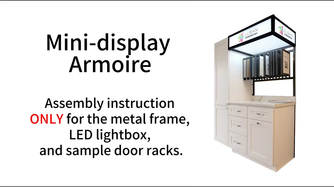 Luban Cabinetry Mini Display Armoire Assembly Instructions