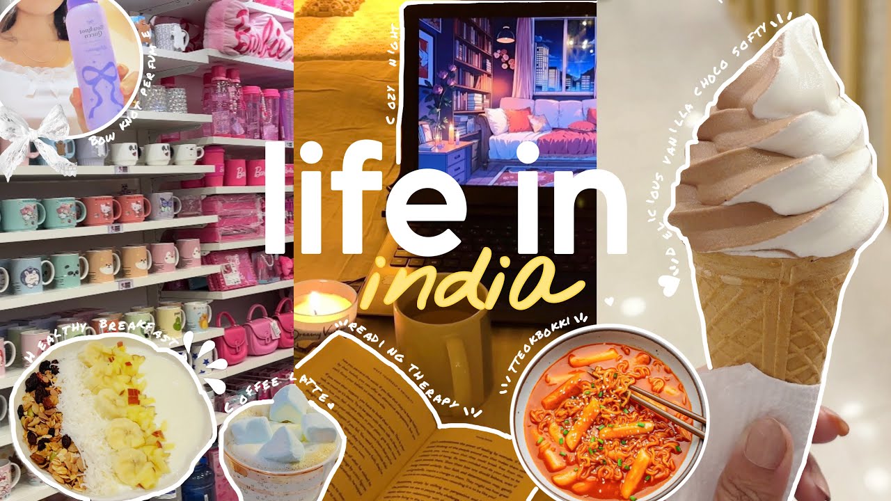 Day in my life 🍂🌸 | aesthetic vlog Indian | miniso shopping,home cafe, trying Korean food 🥘