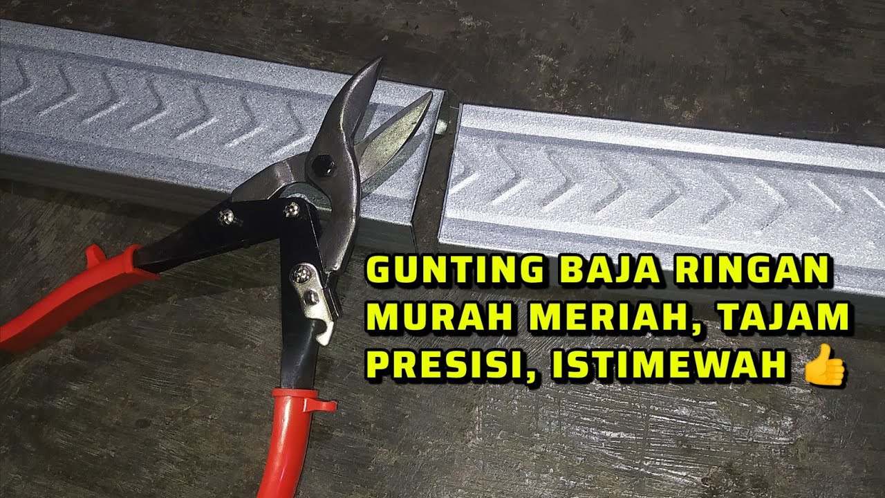 Cara memotong baja ringan dengan gunting