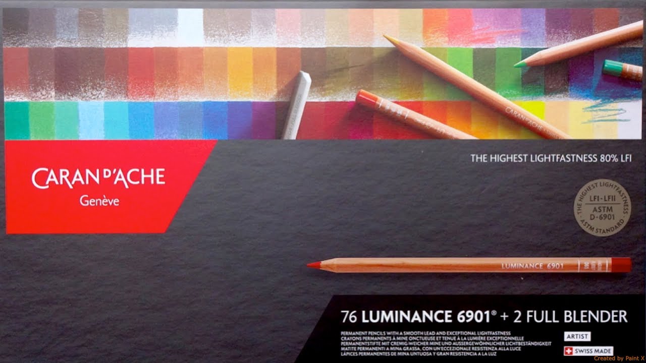 Caran d’Ache Luminance Full Set 76 | Unboxing | Color Chart