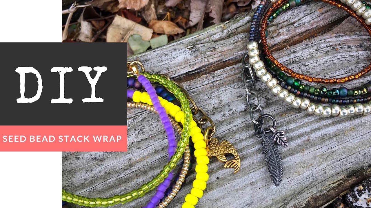 Seed Bead Stack Wrap Bracelet with Charm DIY with The Bead Place