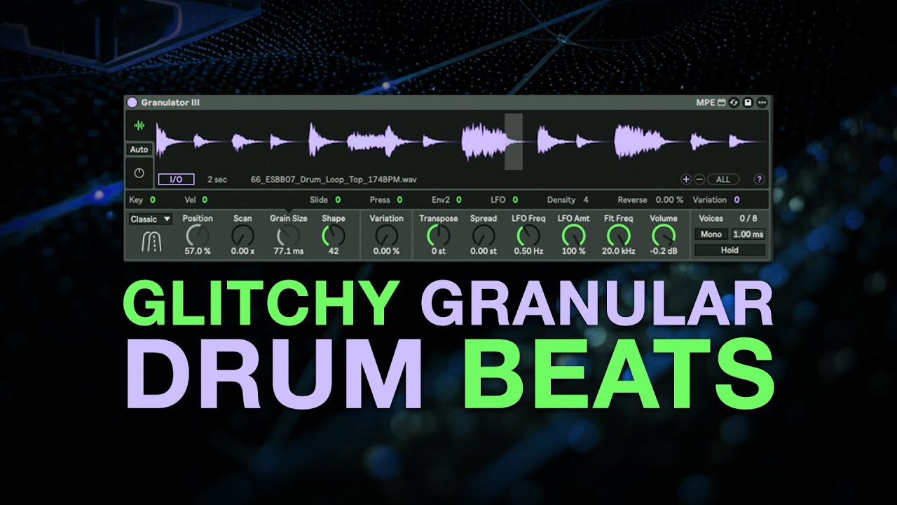 Glitched Out Granular Drums #musicproducer #sounddesign #audiomixing