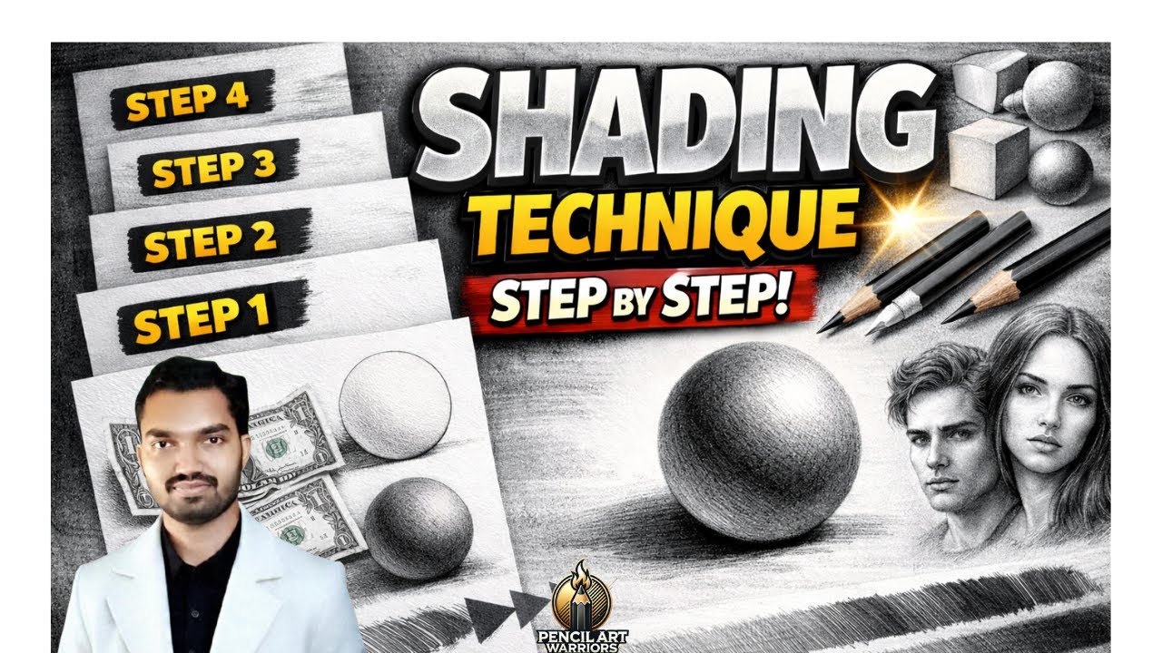 Pencil Shading Made Easy | Step-by-Step Malayalam Class. Realistic Shading Secrets |