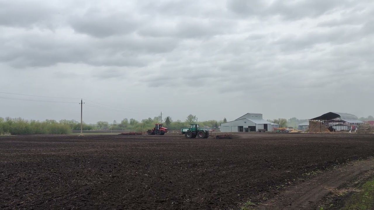 Парная культивация К-525 Кирюша и Хта 210 Слобожанец
