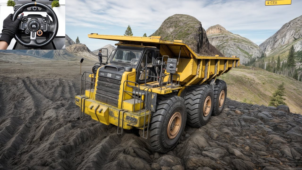 Z2 CAT 770Z Coalminer - Carry a Big Size Heavy Mud Load | SnowRunner | Logitech G29 Gameplay