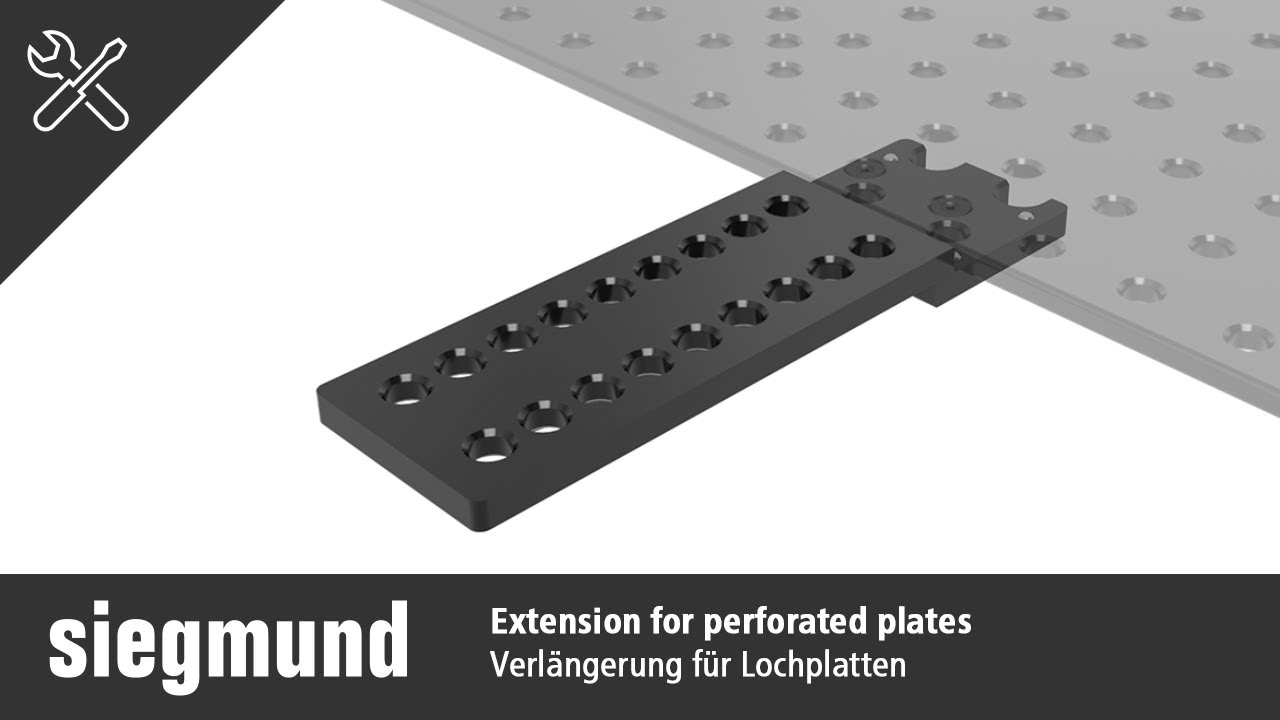 Siegmund - Extension for perforated plates - Mounting instruction