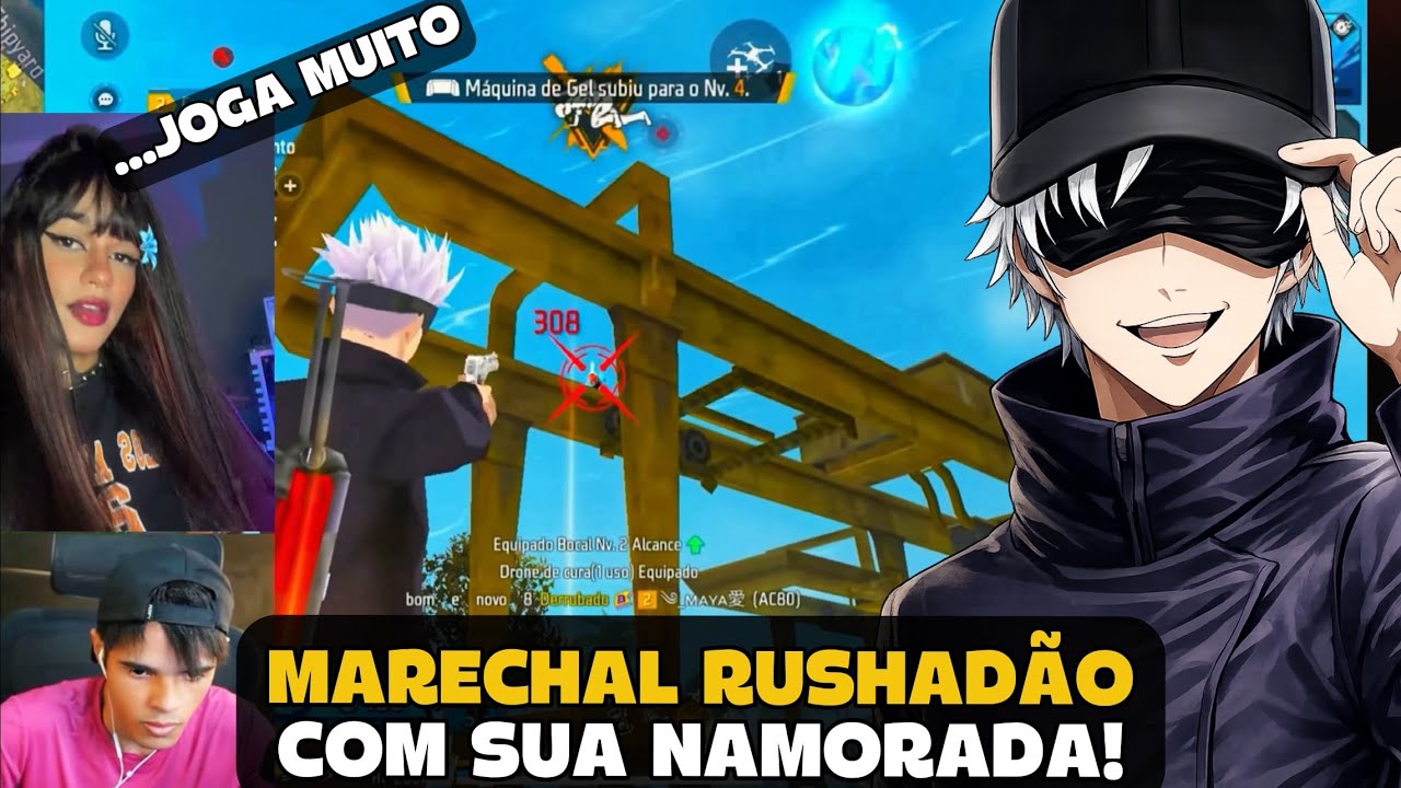 MARECHAL FOI PRO RUSHADÃO COM SUA NAMORADA E LIMPOU O MAPA NA RANK! FREE FIRE - MARECHAL HIGHLIGHTS