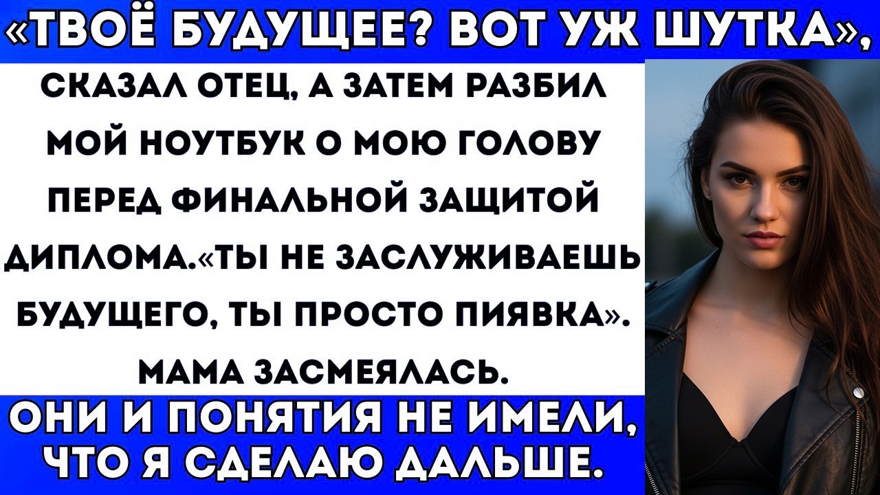 Мой отец разбил мой ноутбук о мою голову перед финальной защитой диплома и сказал: «Пиявка, ты не