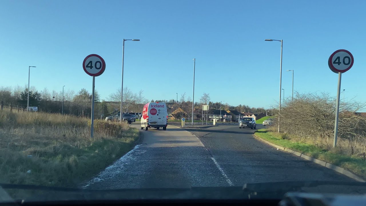 Driving in the West of Scotland - Kirkintilloch to Provanmill, Glasgow - December 2021