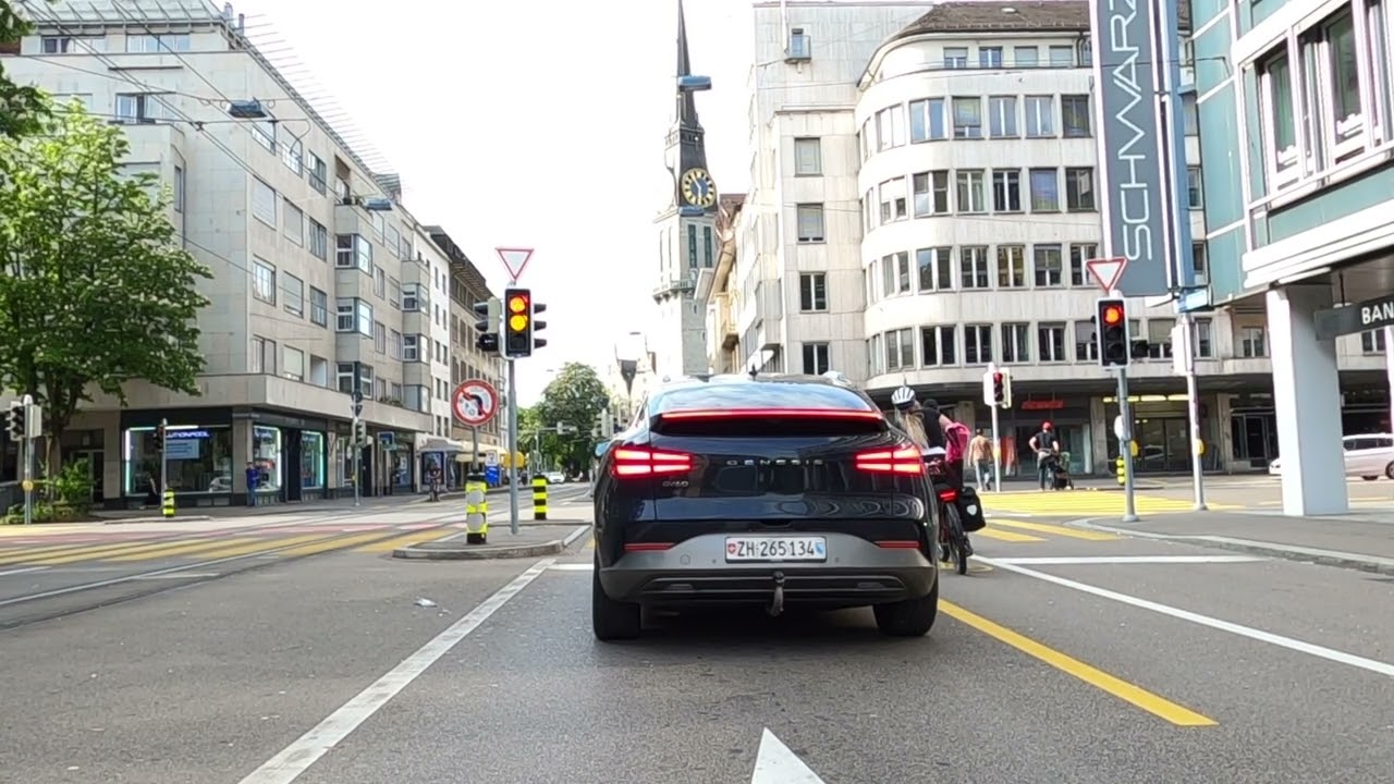 Driving in Zürich (No Music, No Edits) - Sun 12 May 2024