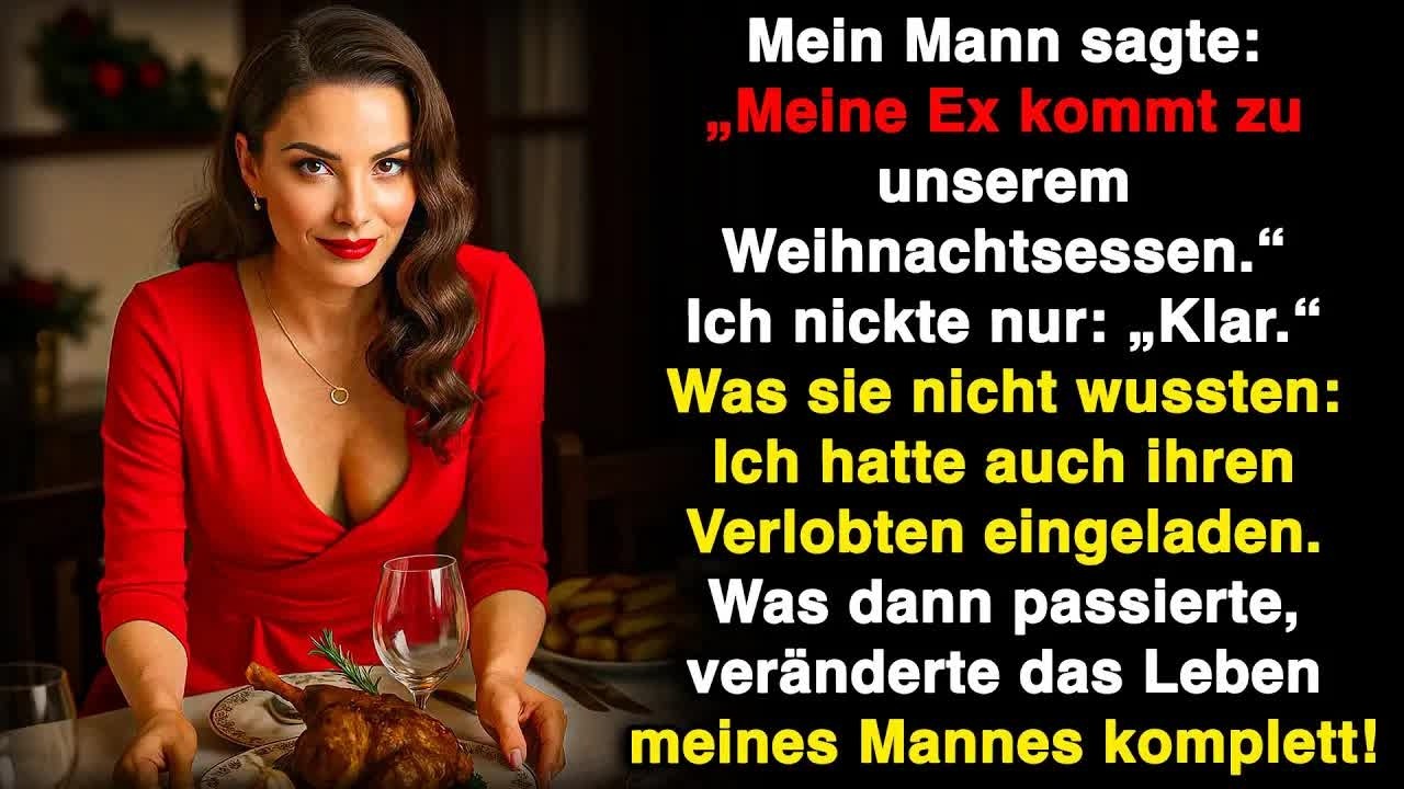 Mein Mann sagte： „Meine Ex kommt zum Weihnachtsessen “ Ich lächelte – keiner ahnte, was dann kam