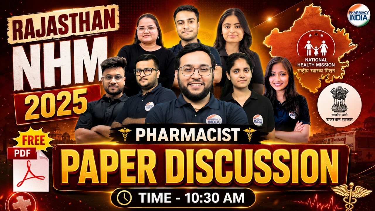 Rajasthan NHM Pharmacist | 2025 Paper Discussion | 100 MCQs #odisha #pharmacist #paper2025