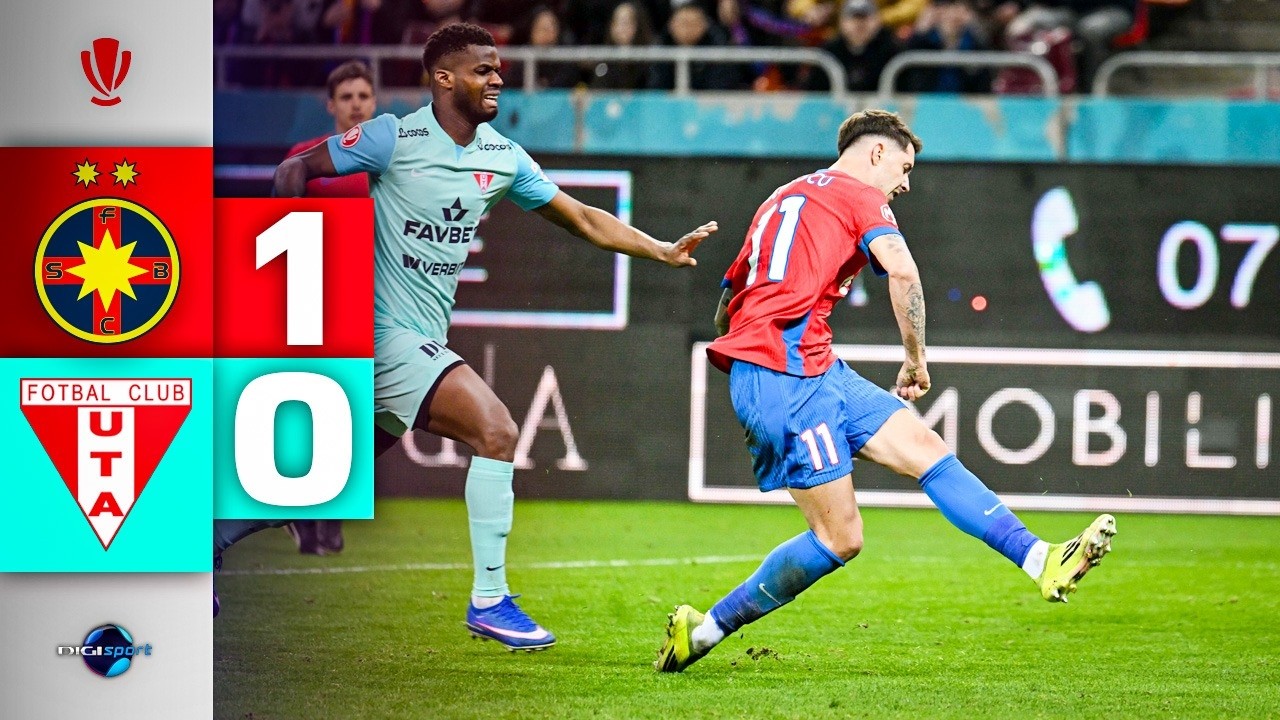 FCSB - UTA 1-0. Mirel Rădoi a bifat prima victorie pe banca roș-albaștrilor