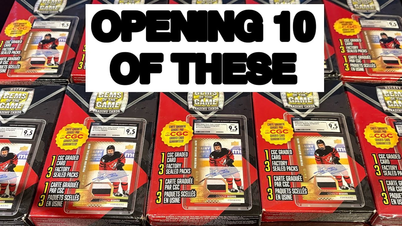 OPENING 10 BOXES OF WAL-MART GEMS OF THE GAME HOCKEY CARD MYSTERY BOXES